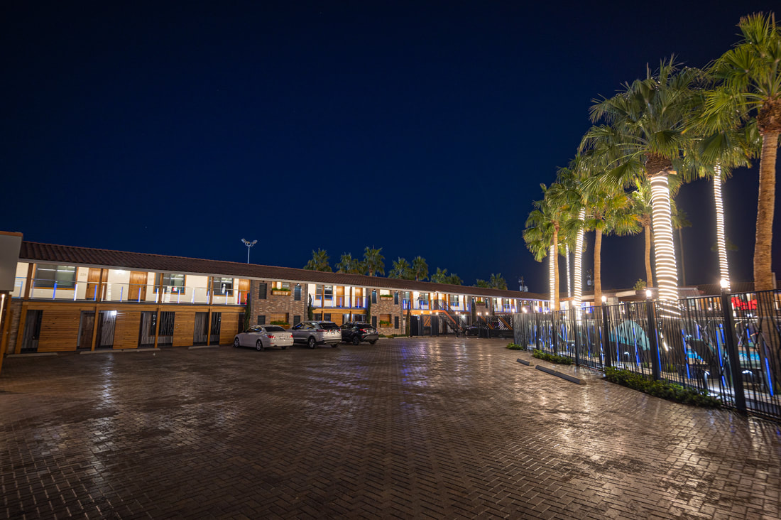 The BLVD exterior night view
